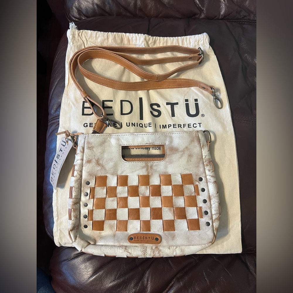BED STU Keiki Bag Nectar Lux Tan Rustic Handbag Purse NWT $235
